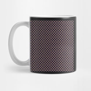 Traditional Japanese Muted Navy and Brown Geometric Pattern Mug